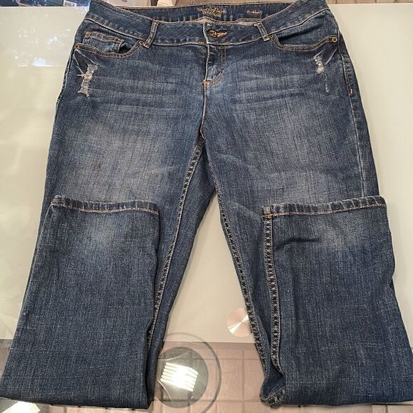 Simply Vera Vera wang jeans 8 stretchy blue straight - Picture 11 of 14